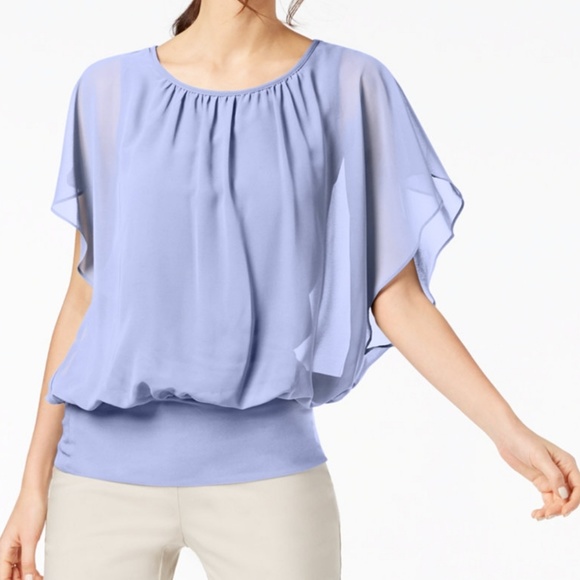 JM Collection Tops - JM COLLECTION Flutter Sleeve Top JM Collection Tops - JM COLLECTION Flutter Sleeve Top